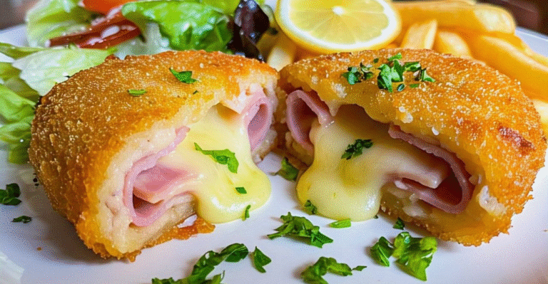 Os rissoles de presunto e queijo