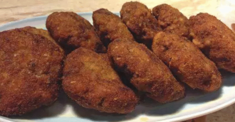 bolinhos de carne moída de feira
