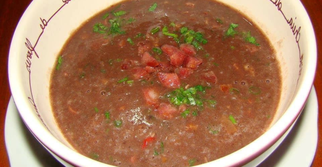 O caldo de feijão