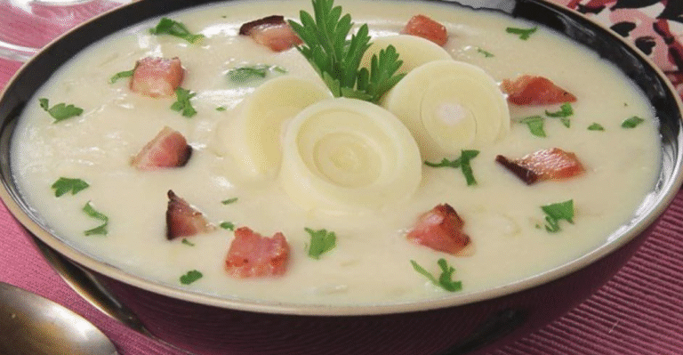 SOPA CREME DE PALMITO COM BACON